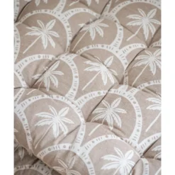 Futon palmiers pompons 120x60cm