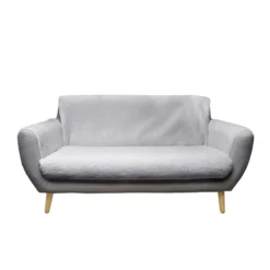 Housse de canape sherpa 2p gris