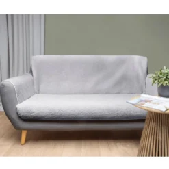 Housse de canape sherpa 2p gris