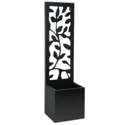 Jardiniere murale metal feuillag