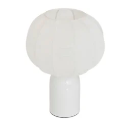 Lampe abat jour tissu h33cm blc