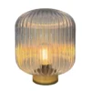 Lampe a poser en verre strie
