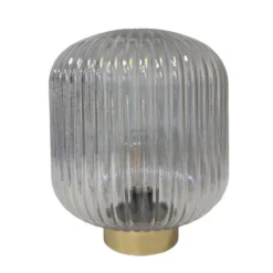 Lampe a poser en verre strie