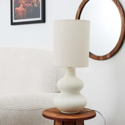 Lampe ceramique creme