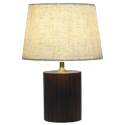 Lampe pied bois nervure