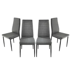 Lot de 4 chaises grises