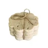 Lot de 4 dessous de verre creme