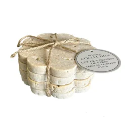 Lot de 4 dessous de verre creme