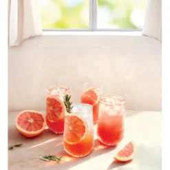 Lot de 4 verres haut textures