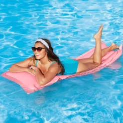 Matelas gonflable rose