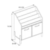 Meuble bibliotheque 2 rangements