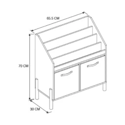 Meuble bibliotheque 2 rangements