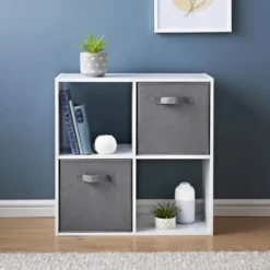 Meuble 4 cubes blanc