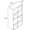 Meuble 8 cubes couleur bois