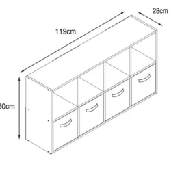 Meuble 8 cubes couleur bois