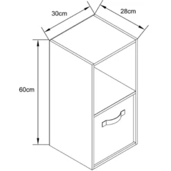 Meuble 2 cubes+1 panier