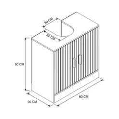 Meuble sous evier linea