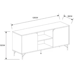 Meuble television creme