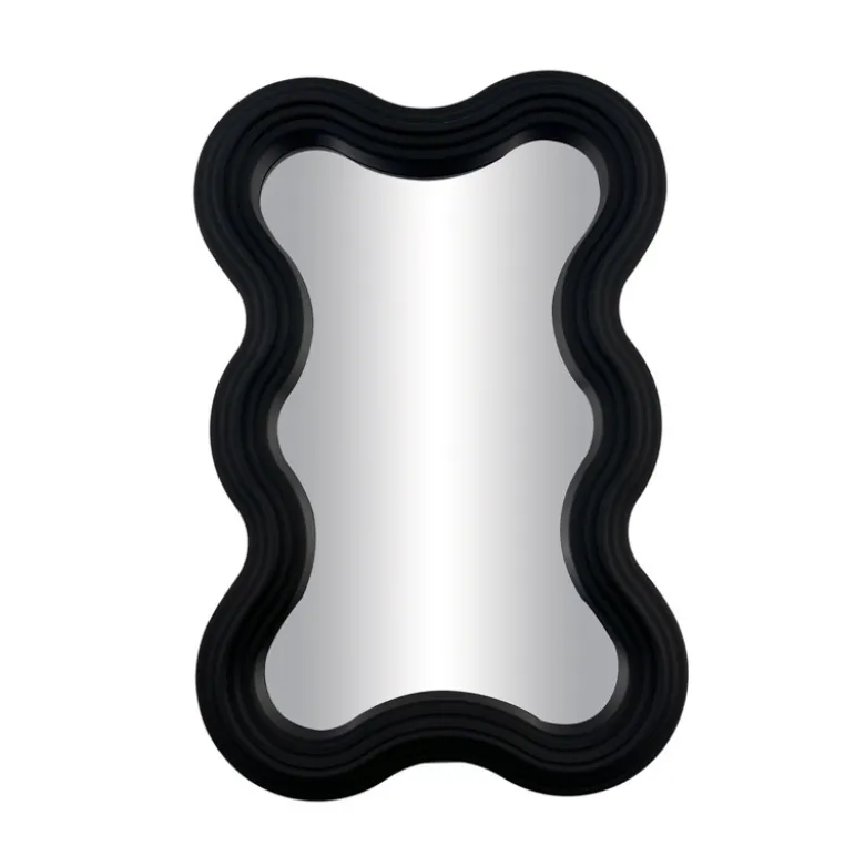 Miroir ondule noir