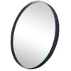 Miroir rond metal noir