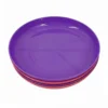 Pack de 4 assiettes colorees