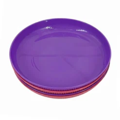 Pack de 4 assiettes colorees