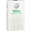 Pailles x100 papier blanc