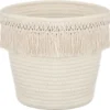 Panier blanc casse avec franges