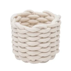Paniere rangement en corde creme