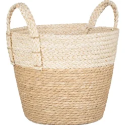 Panier tresse avec poignees