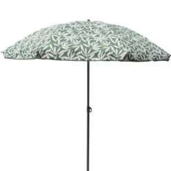 Parasol imprimes vert-blanc d160
