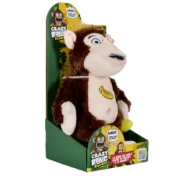 Peluche animee singe banane