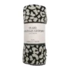 Plaid a franges leopard noir 130