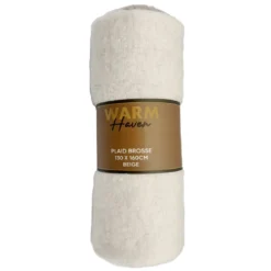 Plaid brosse 130x160cm beige