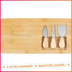 Planche a fromage + 3 couteaux