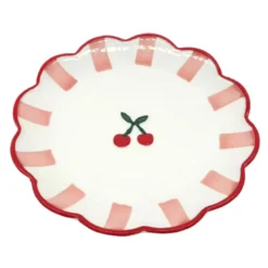 Plat de service rose/cerise