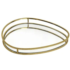 Plateau miroir dore