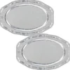 Plateau oval x2 aluminium
