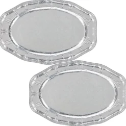Plateau oval x2 aluminium