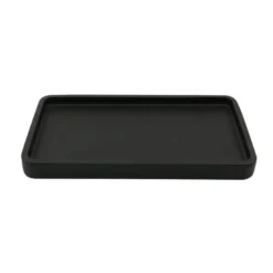 Plateau sdb noir mat rectangle