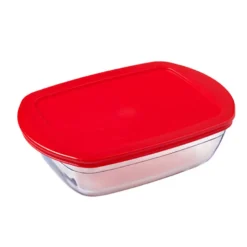 Plat rect avec couvercle 23x15cm
