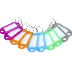 Porte-cles x10 avec etiquette