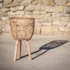 Porte-plante plastique-bois