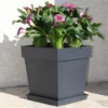 Pot carre toscane 39cm antracite