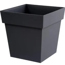 Pot carre toscane 39cm antracite