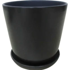 Pot ceram avec soucoupe pm