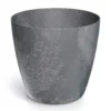Pot effet beton gris fonce o18cm