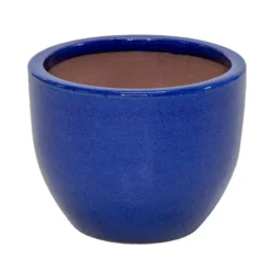 Pot oeuf bleu o18h15cm