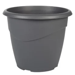 Pot rond marina 20cm gris anthra