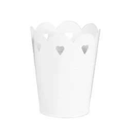 Pots decoratifs en metal coeurs
